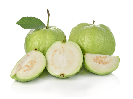 Guava isolated on white background.の写真素材