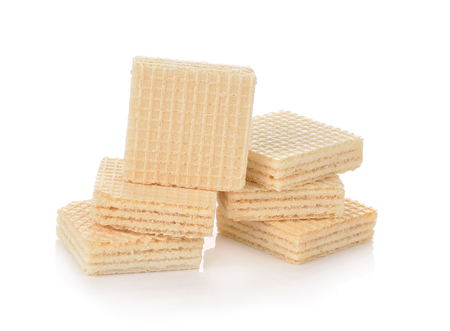 waffle isolated on whiteの写真素材