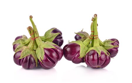 eggplant isolated on white backgroundの写真素材
