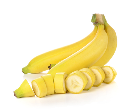 banana isolated on white backgroundの写真素材