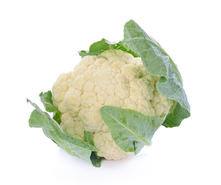 Cauliflower isolated on white backgroundの写真素材