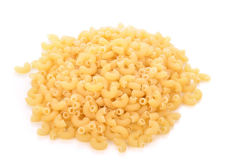 Macaroni on white backgroundの写真素材