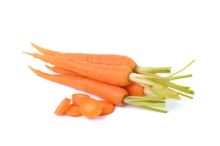 Carrot isolated on white backgroundの写真素材