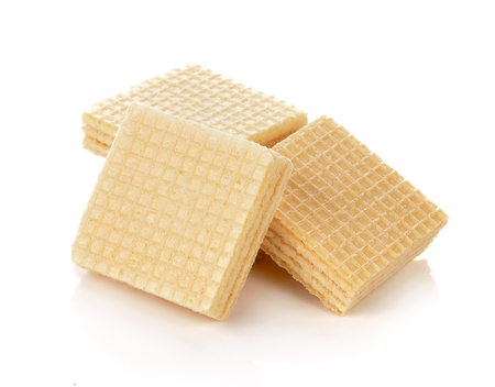 waffle isolated on whiteの写真素材