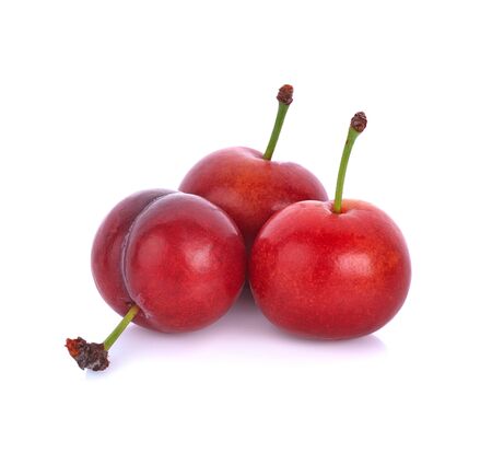 plum isolated on  white backgroundの写真素材