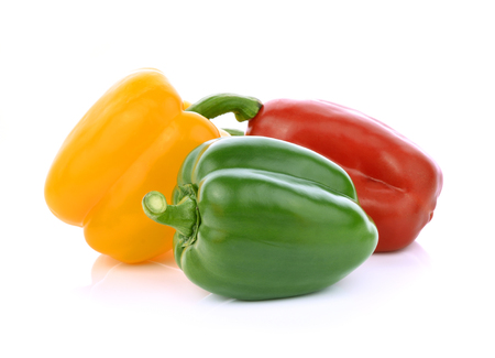 pepper on white  backgroundの写真素材