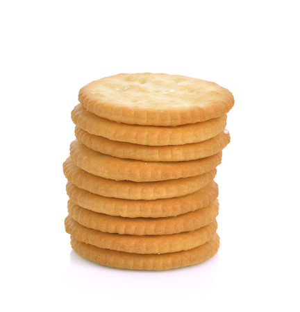 Cracker on white background.の写真素材