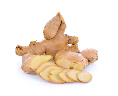 Ginger on white backgroundの写真素材