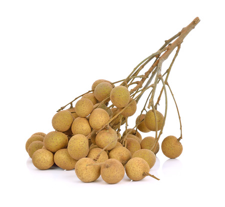 longan  isolated on white backgroundの写真素材