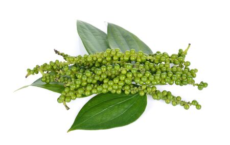 pepper and young pepper  isolated on white backgroundの写真素材