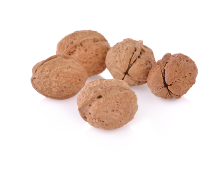 walnut isolated on the white background.の写真素材