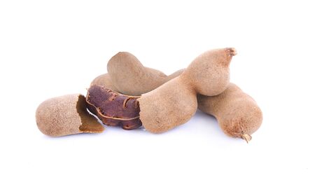 Tamarind isolated on white backgroundの写真素材
