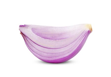 shallots isolated on white backgroundの写真素材
