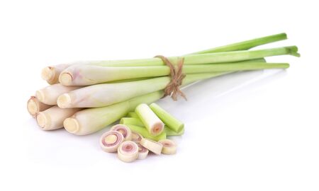Lemon grass isolated on white backgroundの写真素材