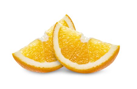 orange slice on white backgroundの写真素材