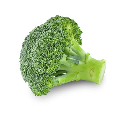 Broccoli isolated on white backgroundの写真素材