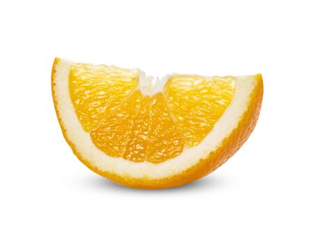 orange slice on white backgroundの写真素材