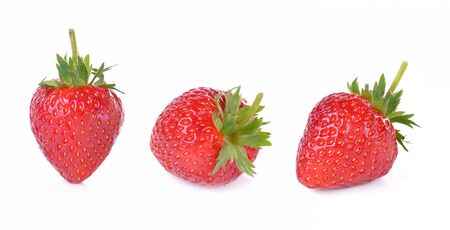 Strawberry on white backgroundの写真素材