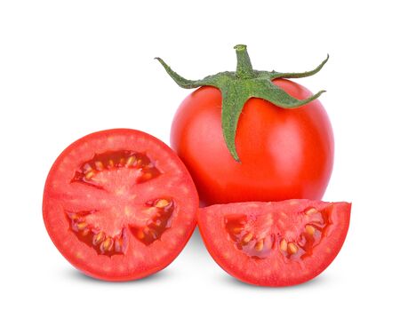 tomatoes isolated on white background.の写真素材