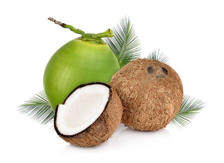 coconut  isolated on white babckgroundの写真素材