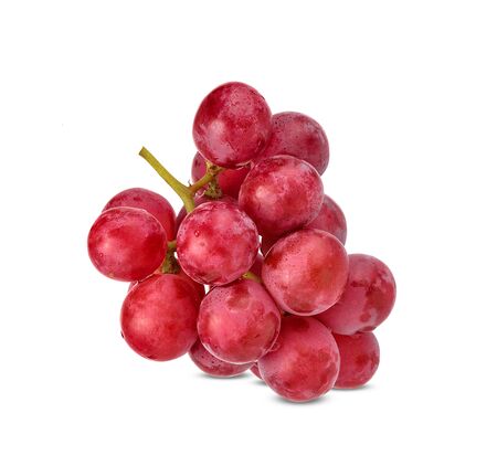 red grapes isolated on white background.の写真素材