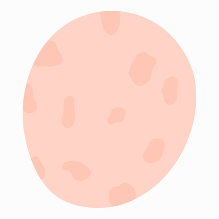 Flat illustration with slice of ham for sandwiches and toasts in trendy naive style. Vector hand drawn clipart isolated on background. Health food. Ham icon. smoked pork. Meat delicacies. Ham pork.のイラスト素材