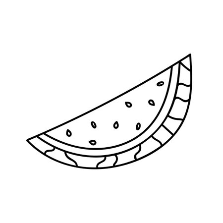 Cute and funny hand drawn vector doodle summer watermelonのイラスト素材