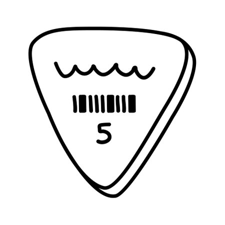 Cute doodle triangular pencil eraser with outline for school, work, study in university. Hand drawn rubber for drawing, writing, correcting. School supply, stationery for kids. Vector clipart.のイラスト素材