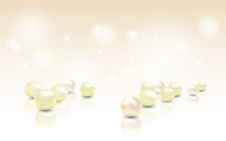 Luxury beautiful shining jewellery background with rose pearls vectorのイラスト素材