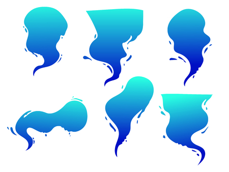 Vector cartoon bubble, comics bublle with shape of splash of waterのイラスト素材