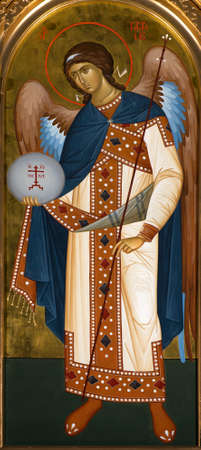 UKRAINE, ODESSAâ APRIL, 12, 2016: Icon of the Archangel Gabriel.のeditorial素材