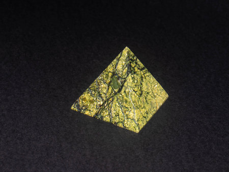 Colorful abstract geometric composition in the form of a pyramid, colored decorative pyramid