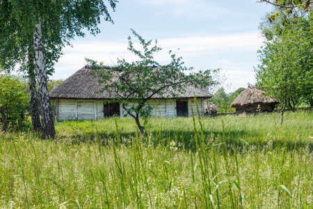 Kiev, Ukraine - May, 2017: Museum of Architecture in Pirogovo. The ancient buildings in which the Ukrainians lived.のeditorial素材