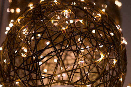 Electric garland, beautiful decorative wire beads as decoration for holiday, electric, electrical,...