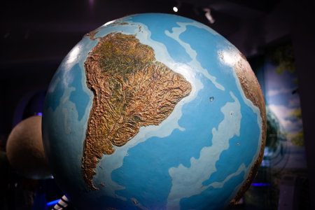 MOSCOW - November 29, 2022. Layout of the planet Earth. The Moscow Planetarium is one of the largest...