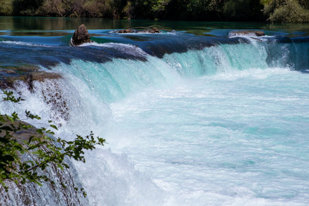 Manavgat waterfall Manavgat River is near the city of Sideの写真素材