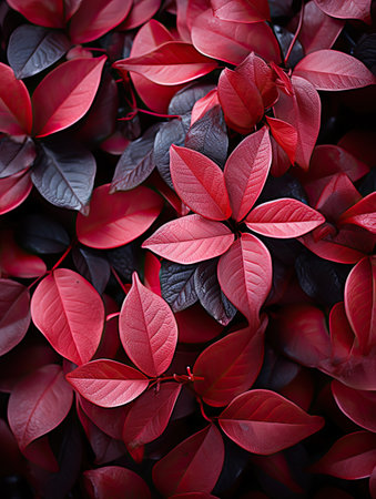 Background of red leaves, natural background and wallpaper, Background group of autumn leaves, Generative AIの素材