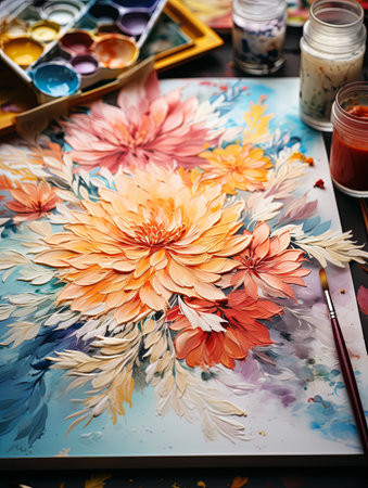 Watercolor backgrounds for artistic and creative content, Generative AI.の素材