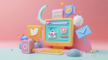 Palm leaves on tropical beach with sea and sky background. Vintage tone filter effect color style.の素材