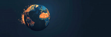 Minimalist globe illustration perfect for travel agencies. Clean lines and bold colors create a modern and timeless image.の素材