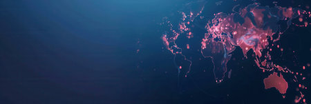 A simple, clean-lined globe illustration featuring all continents. Perfect for travel agencies and global travel companies.の素材