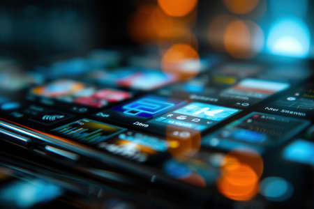 A smartphone screen displaying a social media news feed. Perfect for articles on social media trends, news consumption, and technologies impact on modern life.の素材