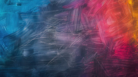 A vibrant chalkboard displays an array of colorful spirals and abstract shapes, showcasing creativity during an engaging art session.の素材