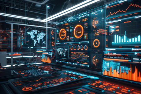 A cryptocurrency exchange interface shows real-time market values for different coins in a modern trading environment.の素材