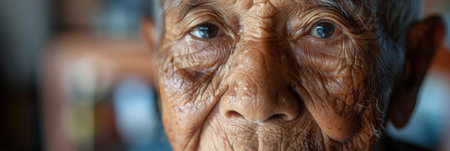 Elderly men from various ethnic groups are captured in portraits that exude wisdom and calmness, reflecting their life experiences and tranquility.の素材