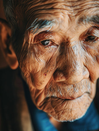 Elderly men from different ethnic groups convey a sense of wisdom and calmness, each possessing unique features and expressions that tell their stories.の素材