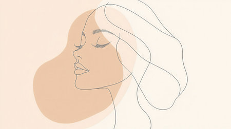 A graceful depiction of a womanの素材