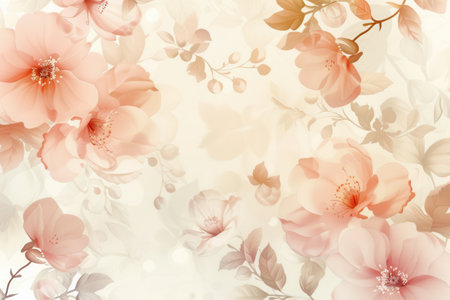 Soft pastel floral patterns blend beautifully, providing a calming backdrop ideal for home decor or elegant event settings.の素材