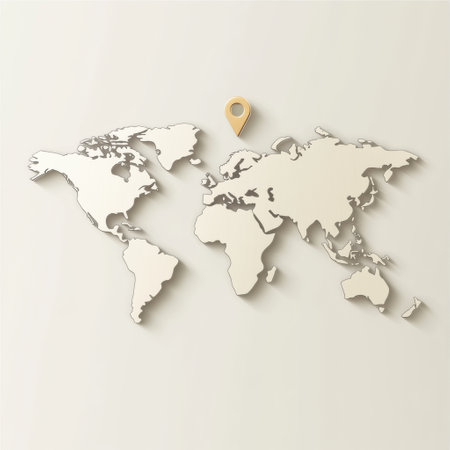 A world map outlines key travel locations marked with pins, inviting exploration of global destinations and adventures.の素材