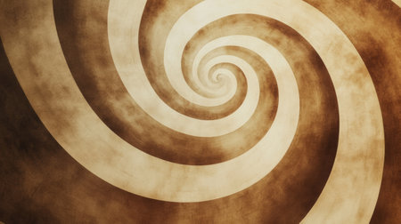 Swirling forms in muted natural tones evoke a calming atmosphere, resembling tea being stirred gently in a peaceful environment.の素材